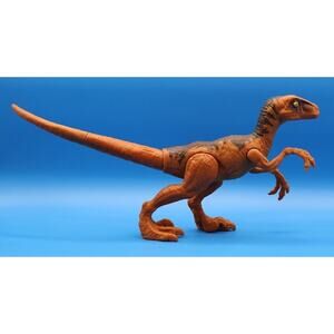 Jurassic Park World 12” Velociraptor Dinosaur Figure Toy Orange *Pre-Owned*